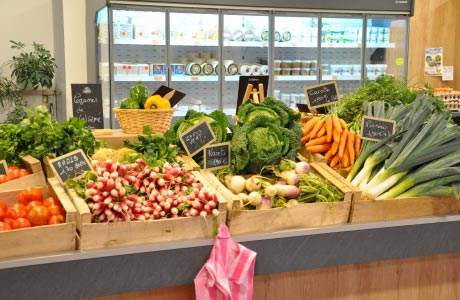 Le rayon fruits et légumes des eleveurs du pays d'auge - boucherie, charcuterie, traiteur - Le Breuil en Auge